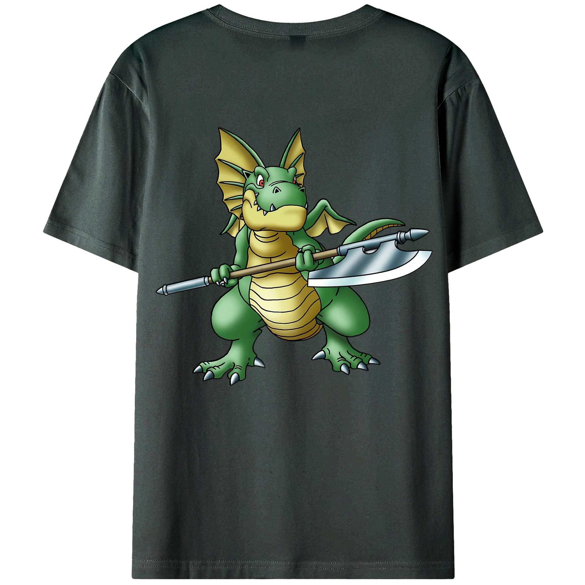 （画像用） ドラゴンクエスト Doragon Kuesuto Dragon Quest 綿100％ メンズ半袖Tシャツ（バックプリント） 通気性